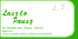 laszlo pausz business card